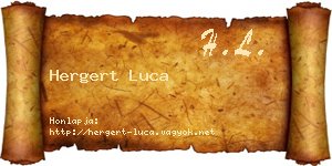 Hergert Luca névjegykártya